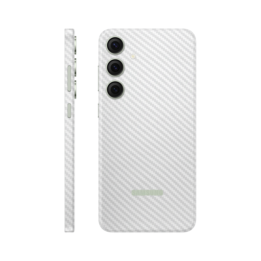 Folie de protectie pentru Samsung Galaxy S24, eSkins Elegans, Skin Carbon Alb