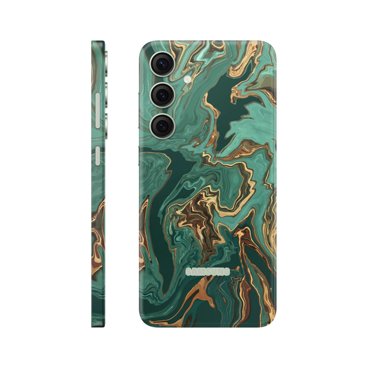 Folie de protectie pentru Samsung Galaxy S24, eSkins Signature, Skin Emerald Flow