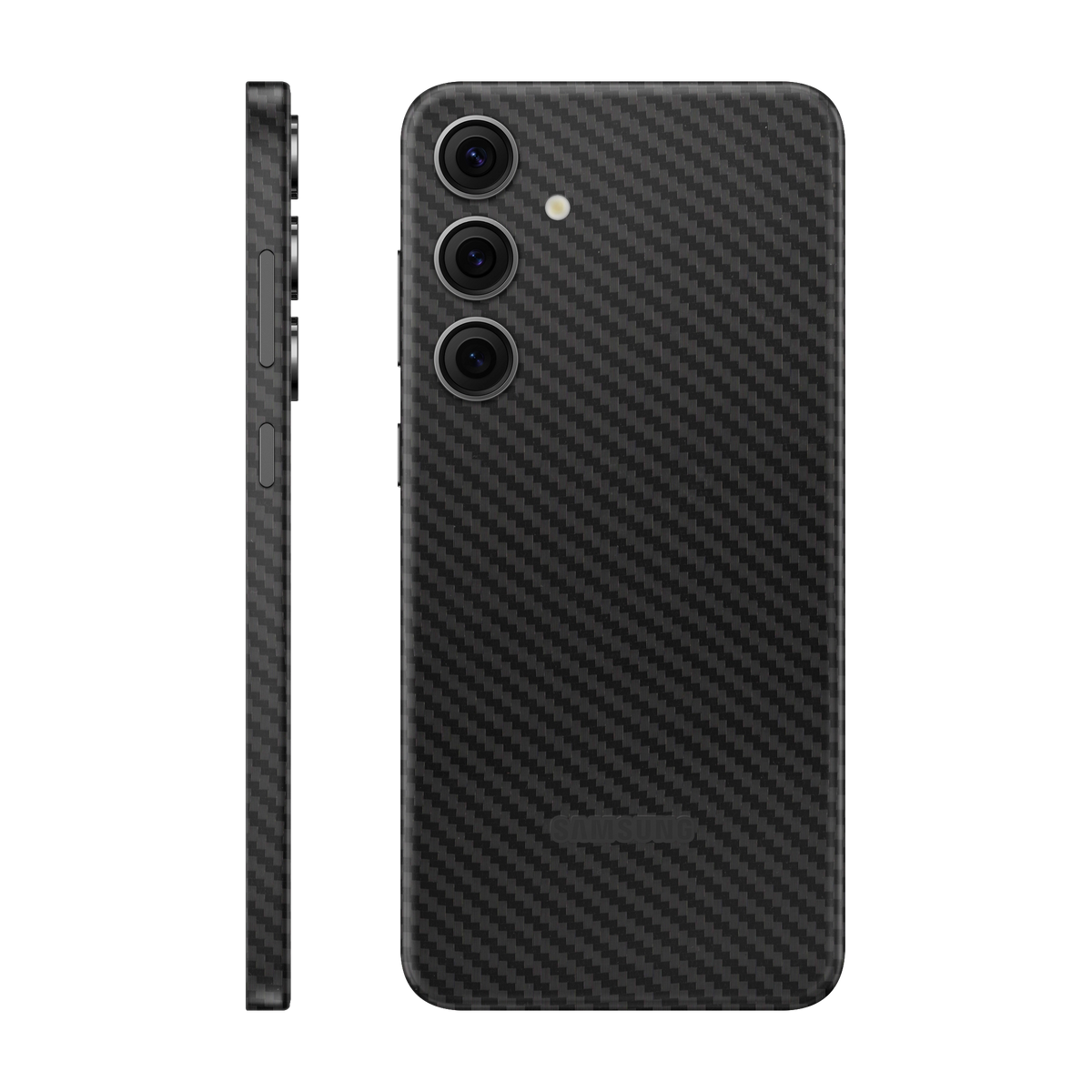 Folie de protectie pentru Samsung Galaxy S24 FE, eSkins Elegans, Skin Carbon Negru