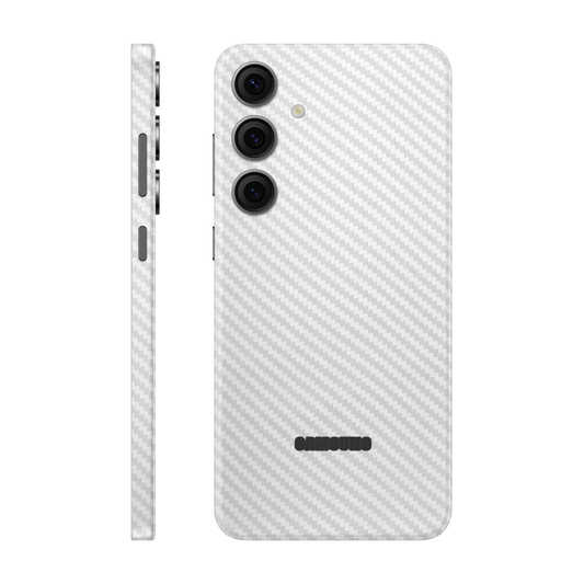 Folie de protectie pentru Samsung Galaxy S24 FE, eSkins Elegans, Skin Carbon Alb