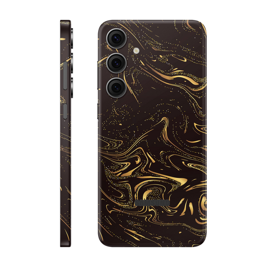 Folie de protectie pentru Samsung Galaxy S24 FE, eSkins Signature, Skin Golden Noir