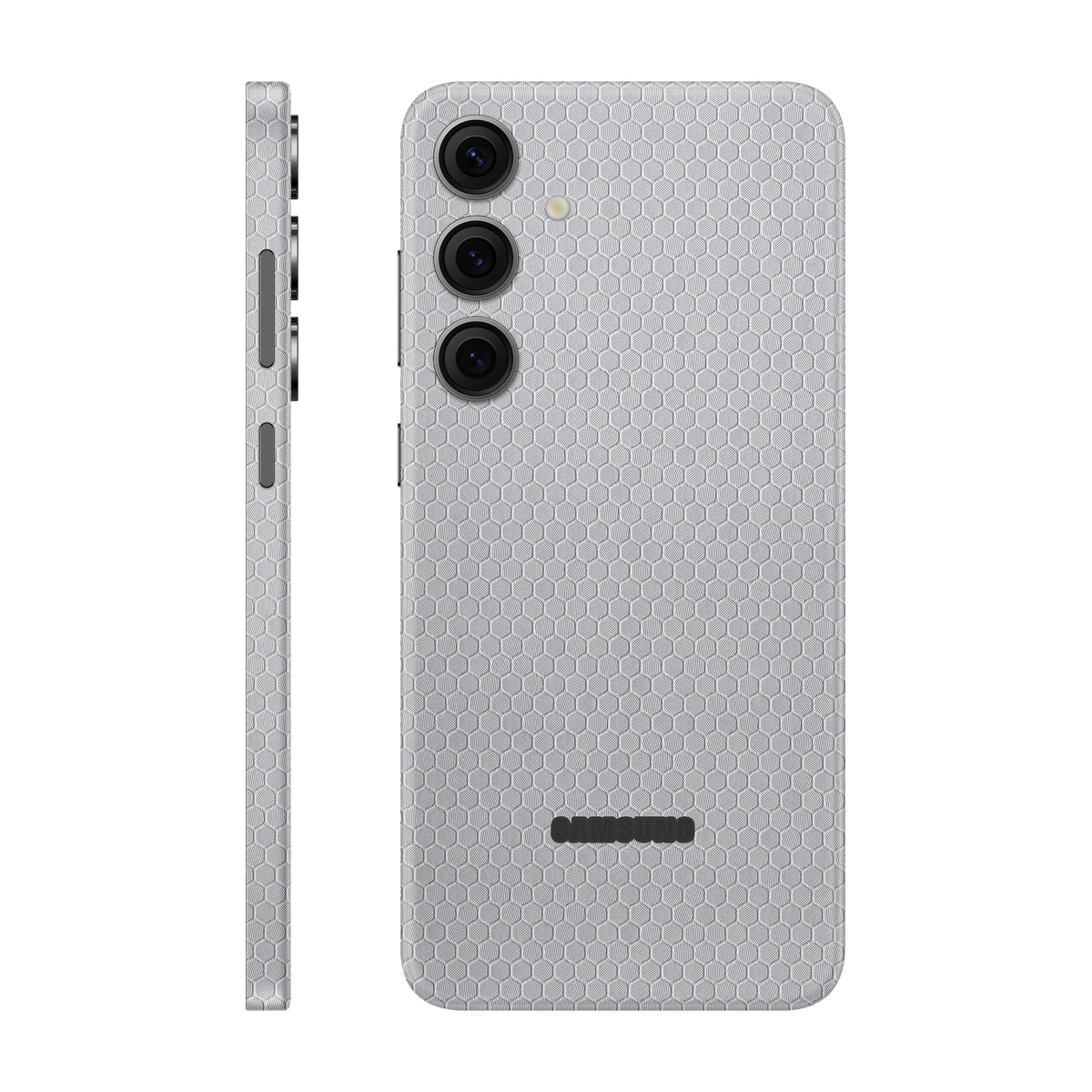 Folie de protectie pentru Samsung Galaxy S24 FE, eSkins Elegans, Skin Honeycomb Gri