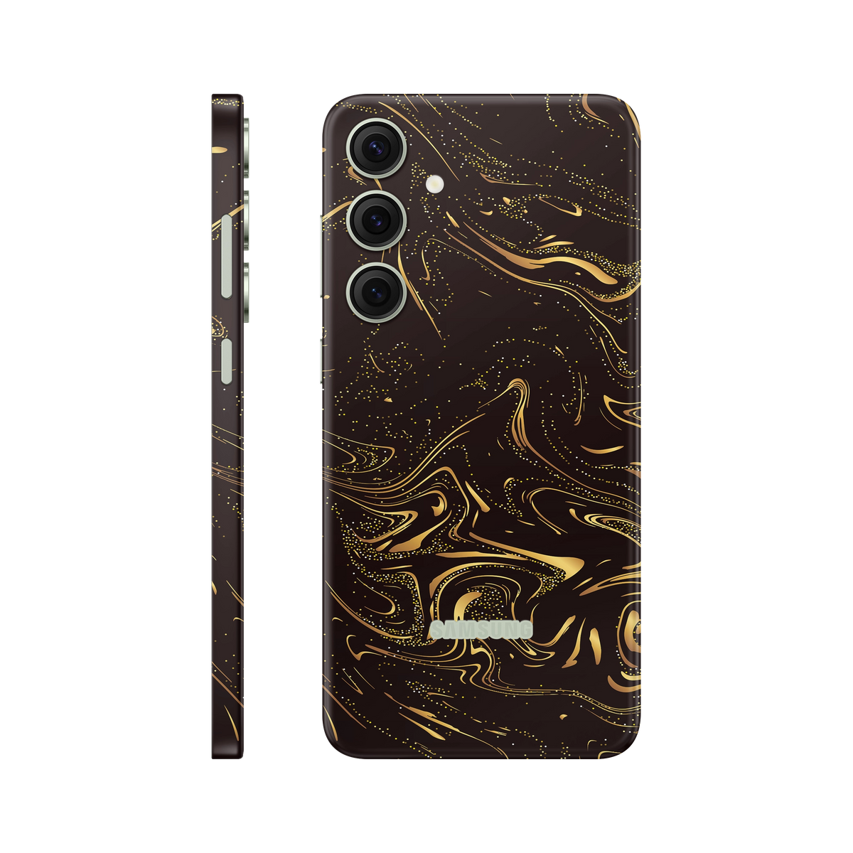 Folie de protectie pentru Samsung Galaxy S24, eSkins Signature, Skin Golden Noir