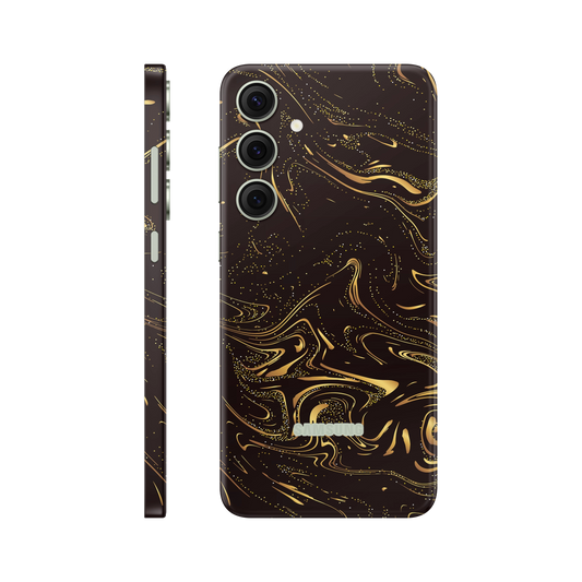 Folie de protectie pentru Samsung Galaxy S24, eSkins Signature, Skin Golden Noir