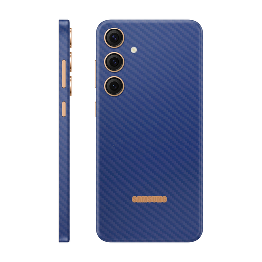 Folie de protectie pentru Samsung Galaxy S24 Plus, eSkins Elegans, Skin Carbon Albastru