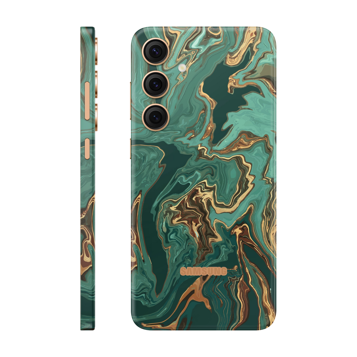 Folie de protectie pentru Samsung Galaxy S24 Plus, eSkins Signature, Skin Emerald Flow