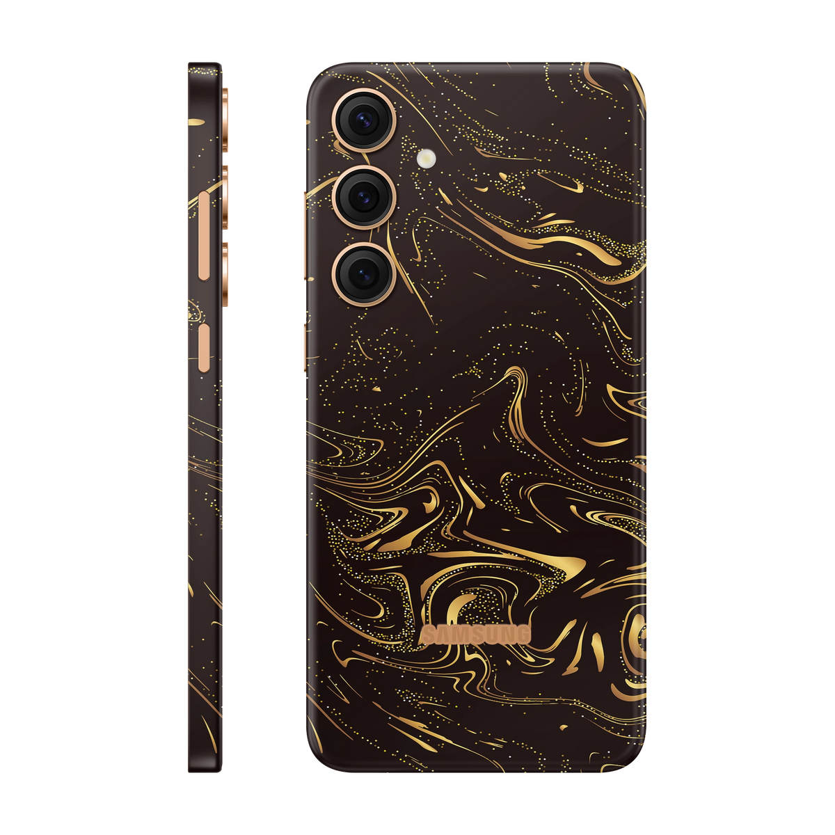 Folie de protectie pentru Samsung Galaxy S24 Plus, eSkins Signature, Skin Golden Noir
