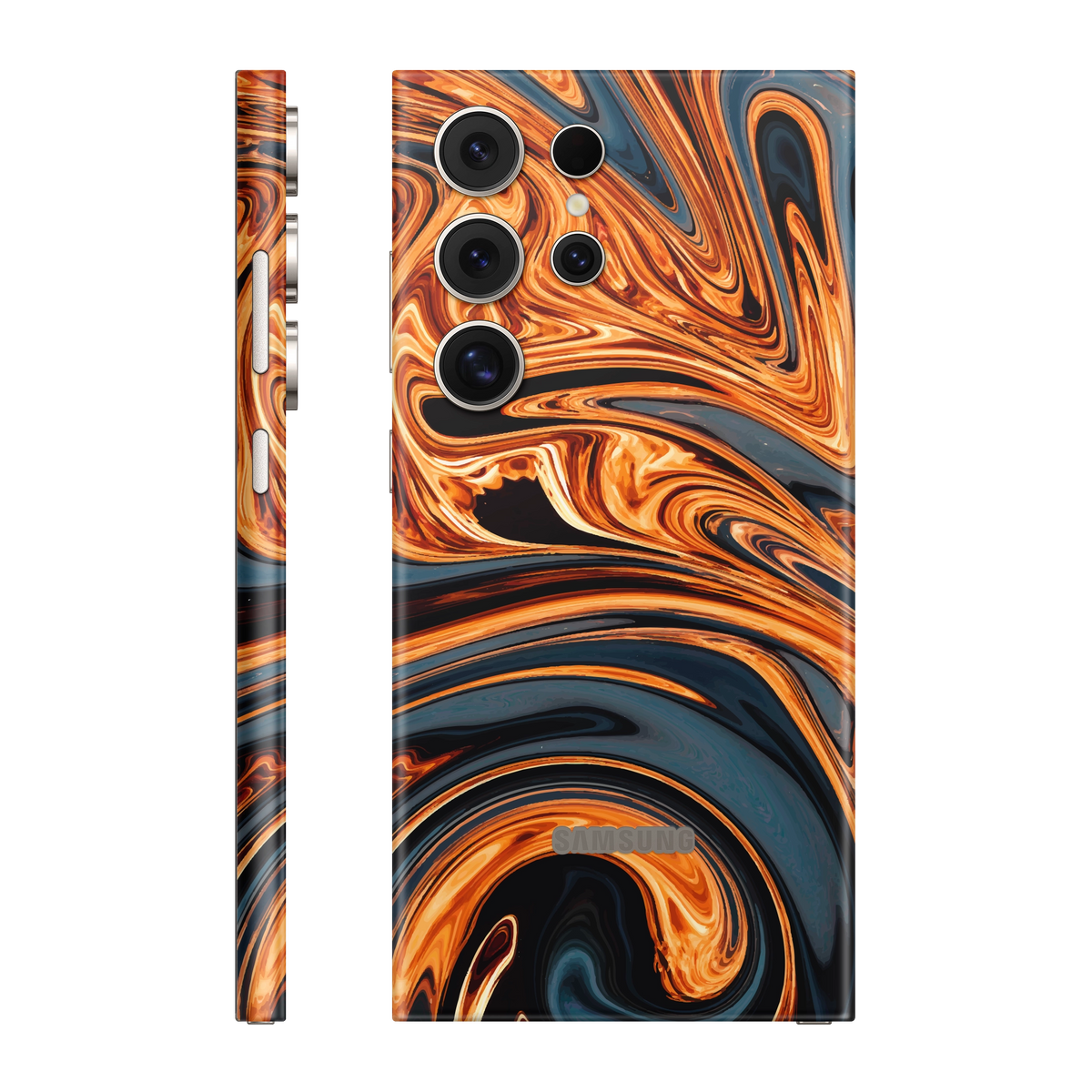 Folie de protectie pentru Samsung Galaxy S24 Ultra, eSkins Signature, Skin Amber Blaze