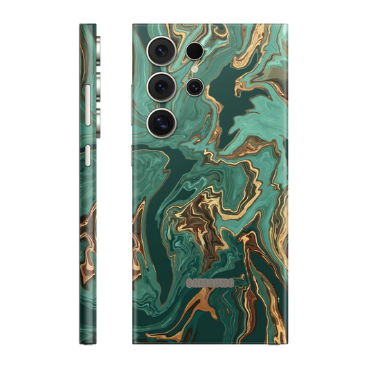 Folie de protectie pentru Samsung Galaxy S24 Ultra, eSkins Signature, Skin Emerald Flow