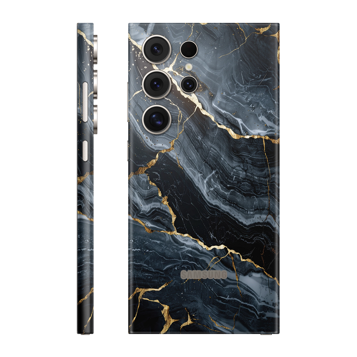 Folie de protectie pentru Samsung Galaxy S24 Ultra, eSkins Signature, Skin Gilded Abyss