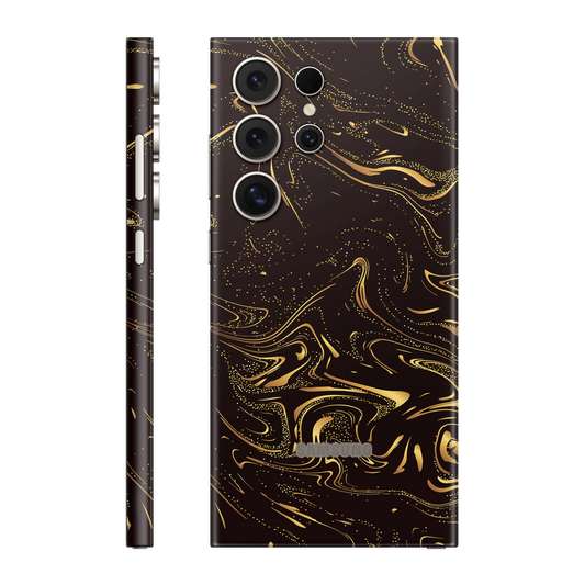 Folie de protectie pentru Samsung Galaxy S24 Ultra, eSkins Signature, Skin Golden Noir