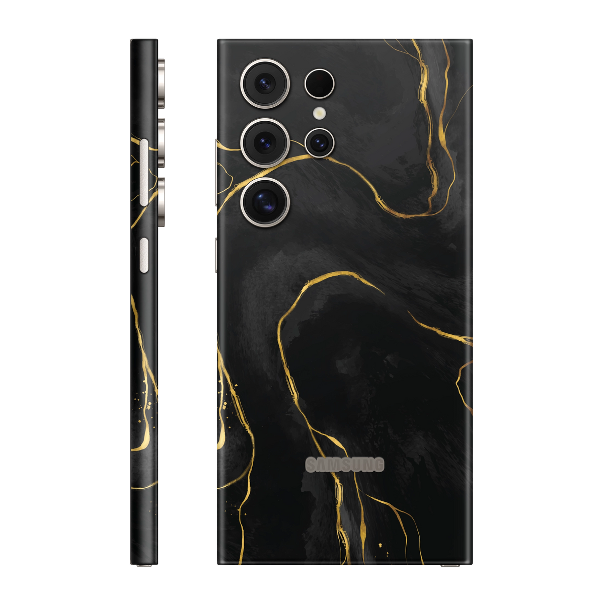 Folie de protectie pentru Samsung Galaxy S24 Ultra, eSkins Signature, Skin Golden Onyx