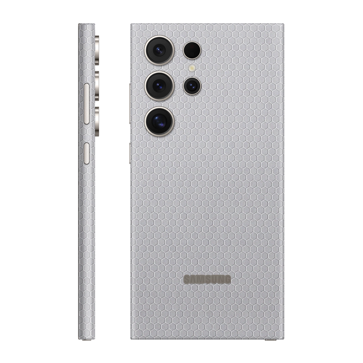 Folie de protectie pentru Samsung Galaxy S24 Ultra, eSkins Elegans, Skin Honeycomb Gri