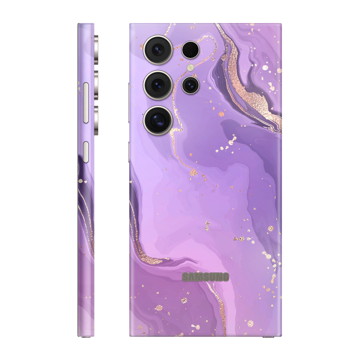 Folie de protectie pentru Samsung Galaxy S24 Ultra, eSkins Signature, Skin Lavender Swirl