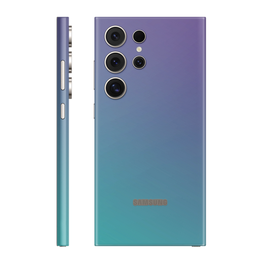 Folie de protectie pentru Samsung Galaxy S24 Ultra, eSkins Unique, Skin Cameleon Turcoaz-Lavanda