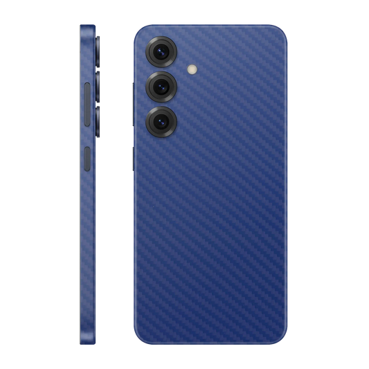 Folie de protectie Samsung Galaxy S25 FE, eSkins Elegans, Skin Carbon Albastru