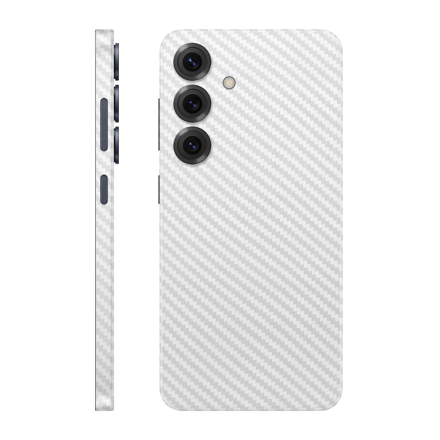 Folie de protectie Samsung Galaxy S25 FE, eSkins Elegans, Skin Carbon Alb