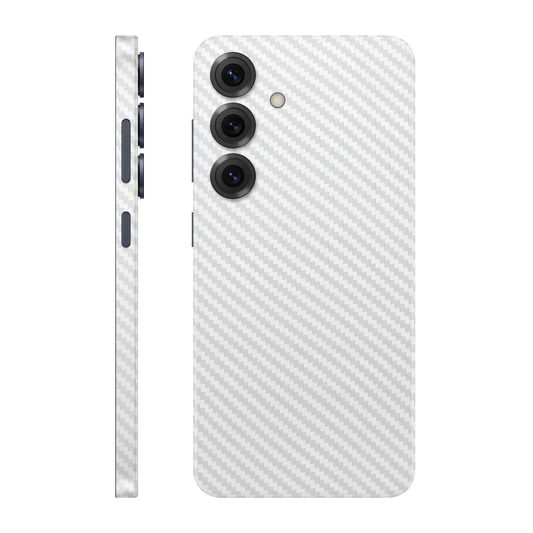 Folie de protectie Samsung Galaxy S25 FE, eSkins Elegans, Skin Carbon Alb
