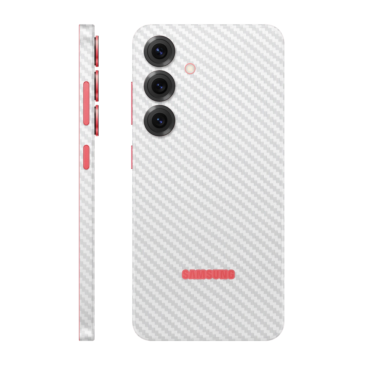 Folie de protectie pentru Samsung Galaxy S25 Plus, eSkins Elegans, Skin Carbon Alb