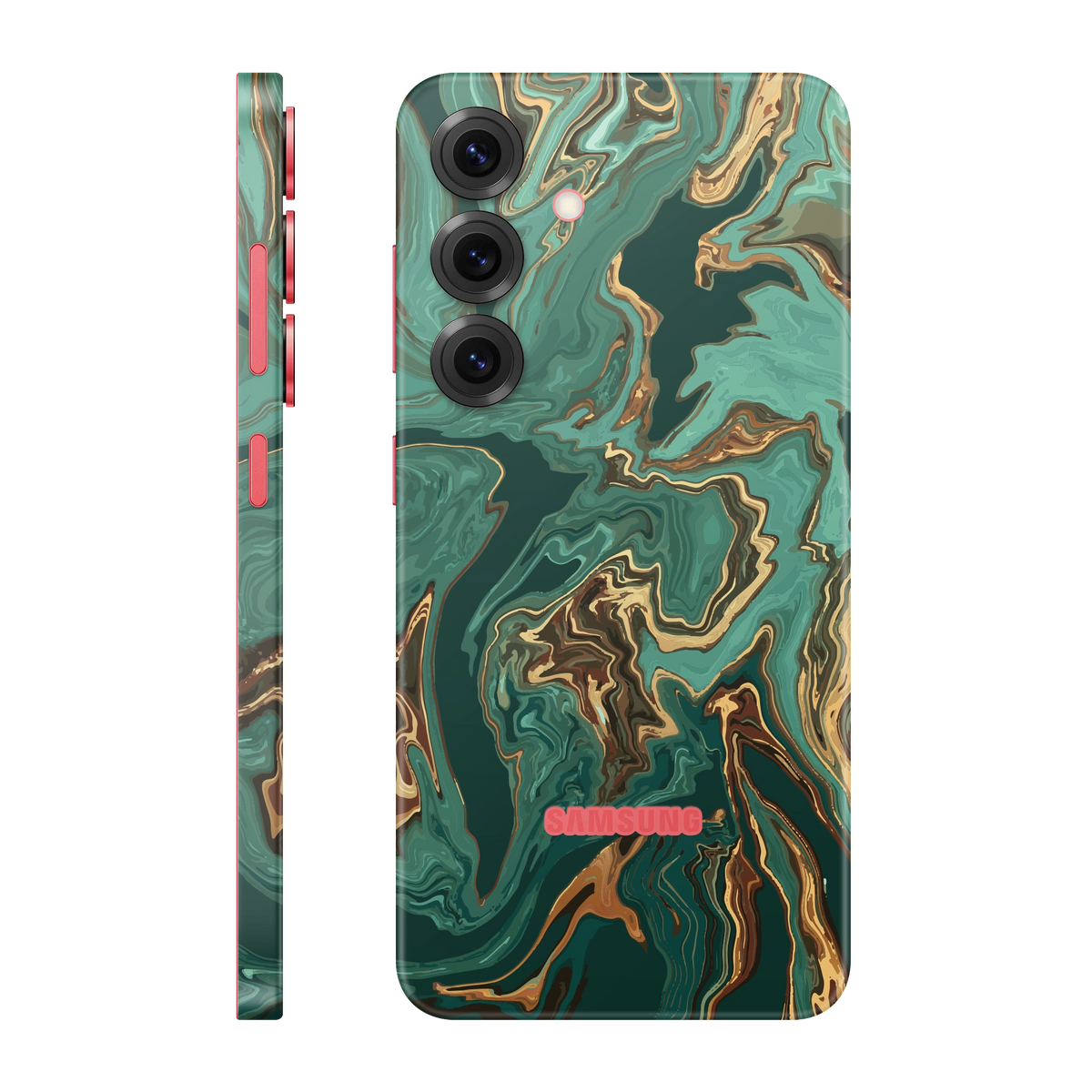 Folie de protectie pentru Samsung Galaxy S25 Plus, eSkins Signature, Skin Emerald Flow