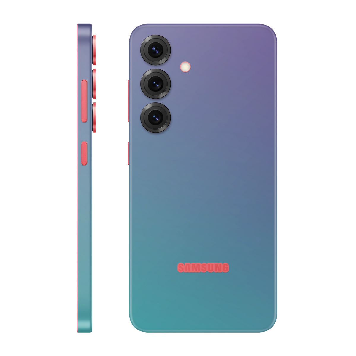 Folie de protectie pentru Samsung Galaxy S25 Plus, eSkins Unique, Skin Cameleon Turcoaz-Lavanda