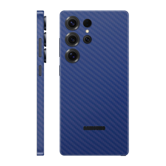 Folie de protectie pentru Samsung Galaxy S25 Ultra, eSkins Elegans, Skin Carbon Albastru