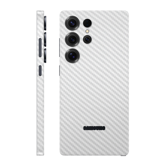 Folie de protectie pentru Samsung Galaxy S25 Ultra, eSkins Elegans, Skin Carbon Alb