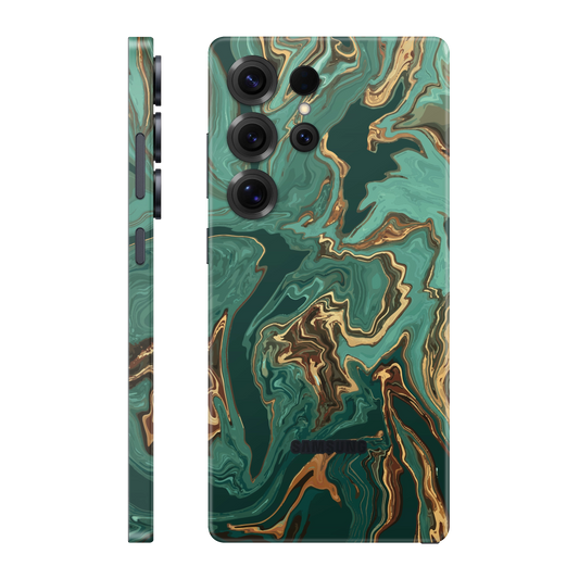 Folie de protectie pentru Samsung Galaxy S25 Ultra, eSkins Signature, Skin Emerald Flow