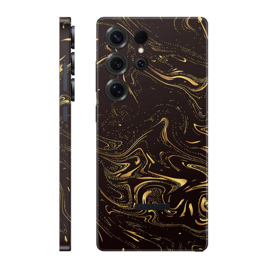 Folie de protectie pentru Samsung Galaxy S25 Ultra, eSkins Signature, Skin Golden Noir