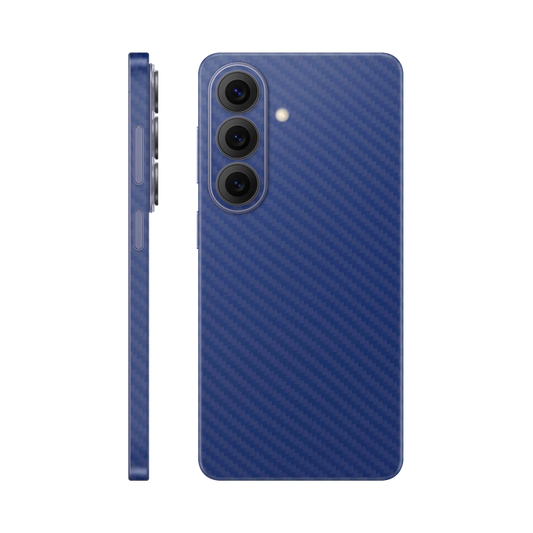 Folie de protectie Samsung Galaxy S26, eSkins Elegans, Skin Carbon Albastru