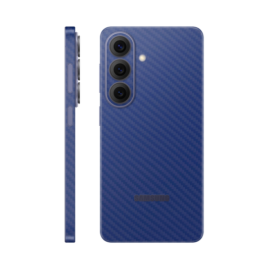 Folie de protectie pentru Samsung Galaxy S26, eSkins Elegans, Skin Carbon Albastru