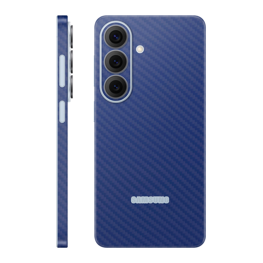 Folie de protectie pentru Samsung Galaxy S26 Plus, eSkins Elegans, Skin Carbon Albastru