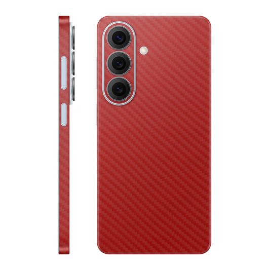 Folie de protectie Samsung Galaxy S26 Plus, eSkins Elegans, Skin Carbon Rosu