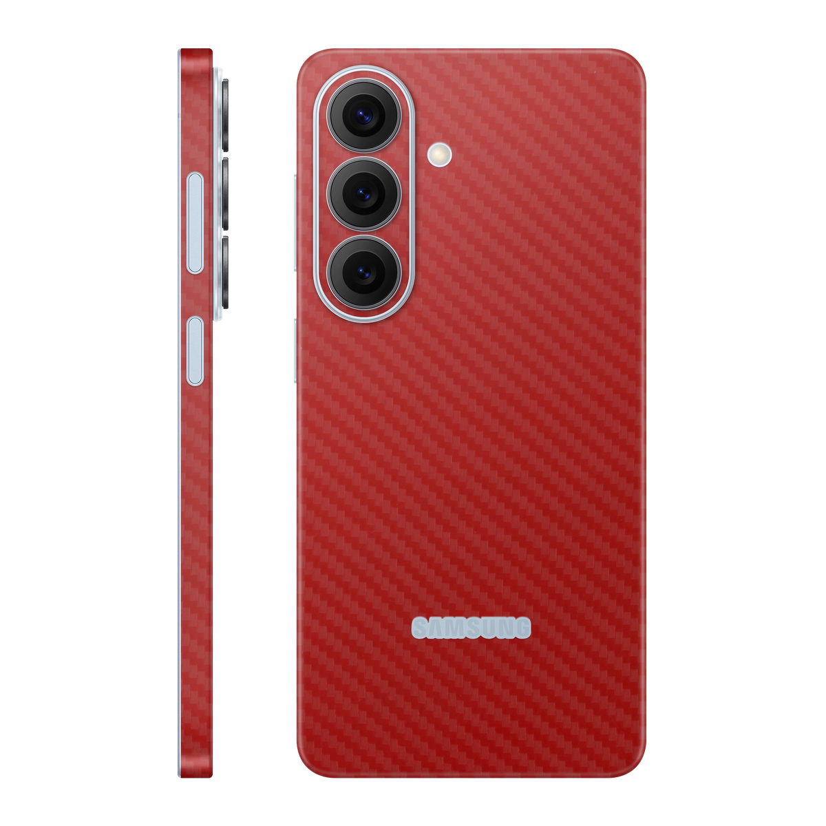 Folie de protectie pentru Samsung Galaxy S26 Plus, eSkins Elegans, Skin Carbon Rosu
