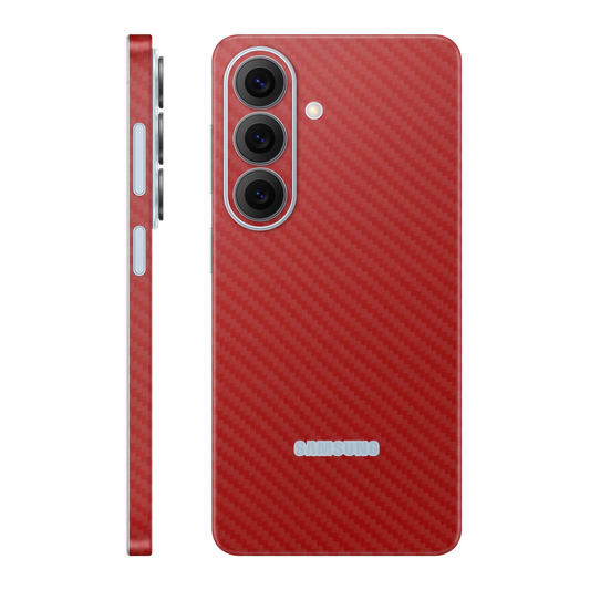 Folie de protectie pentru Samsung Galaxy S26 Plus, eSkins Elegans, Skin Carbon Rosu