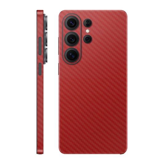 Folie de protectie Samsung Galaxy S26 Ultra, eSkins Elegans, Skin Carbon Rosu