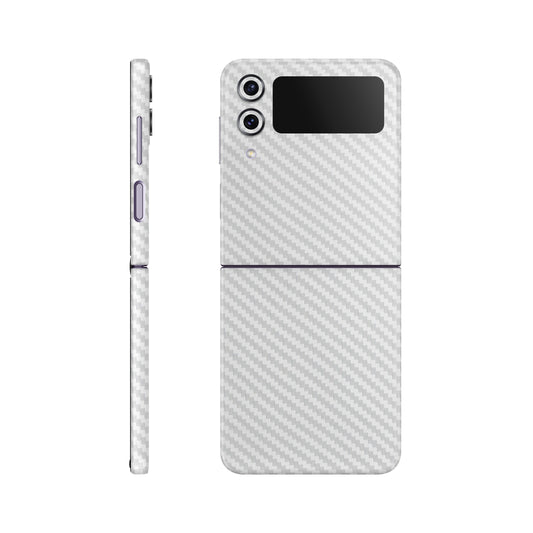 Skin Samsung Galaxy Z Flip 4, Carbon 3D White