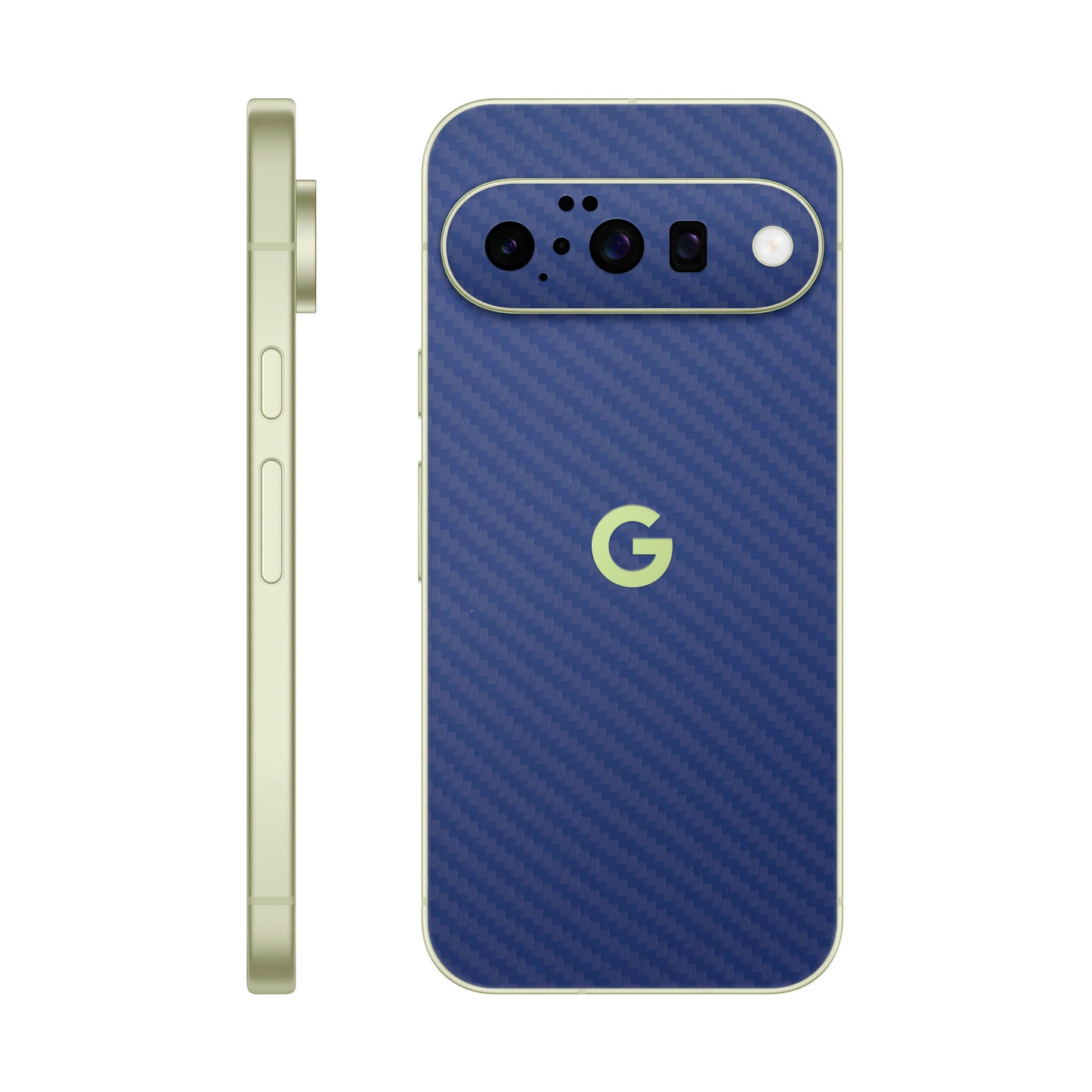 Folie de protectie Google Pixel 10, eSkins Elegans, Skin Carbon Albastru