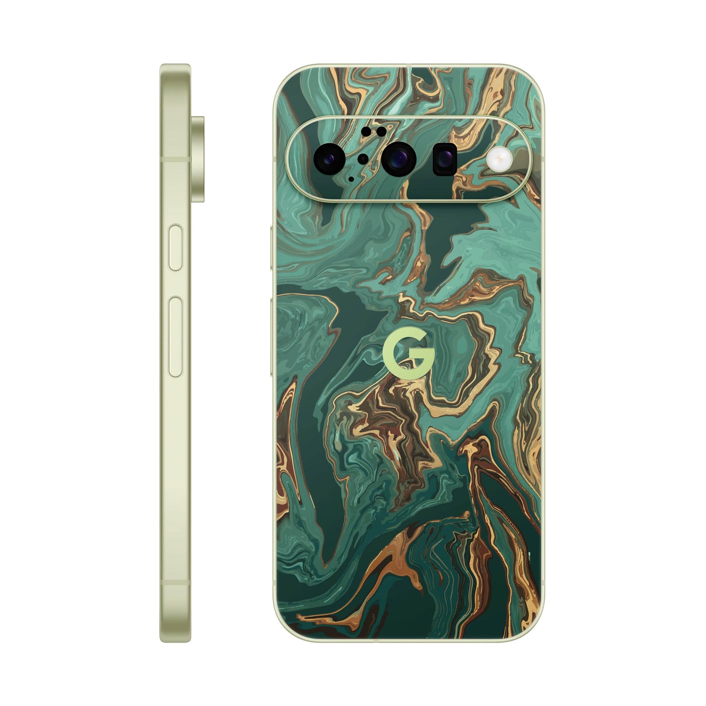 Folie de protectie Google Pixel 10, eSkins Signature, Skin Emerald Flow