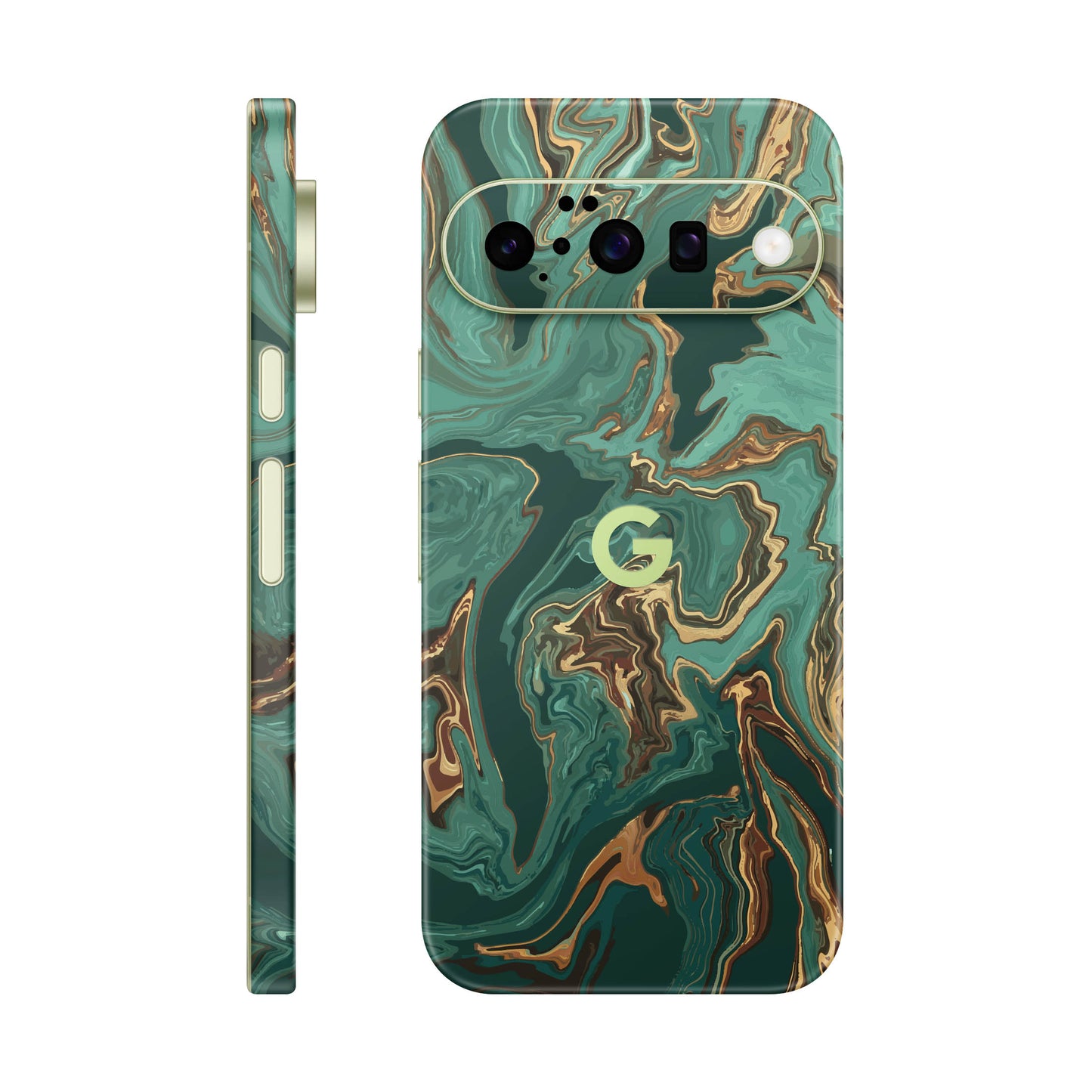 Folie de protectie Google Pixel 10, eSkins Signature, Skin Emerald Flow
