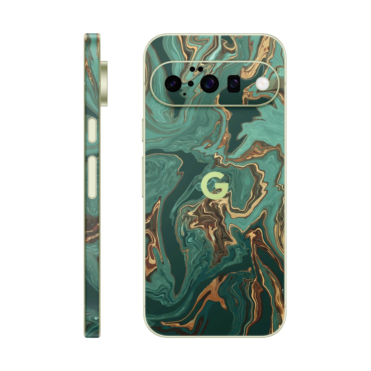 Folie de protectie Google Pixel 10, eSkins Signature, Skin Emerald Flow