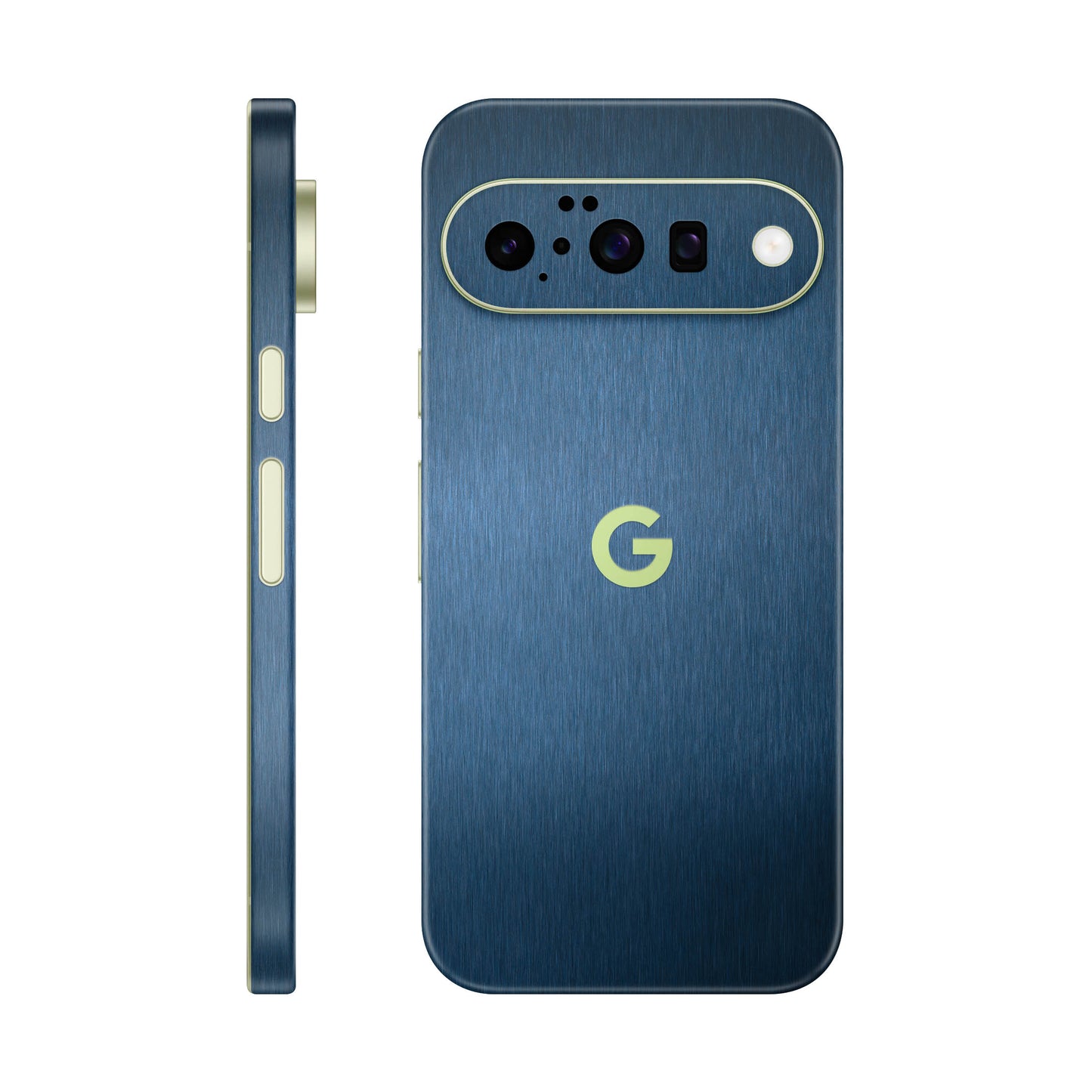 Folie de protectie Google Pixel 10, eSkins Elegans, Skin Metalic Albastru