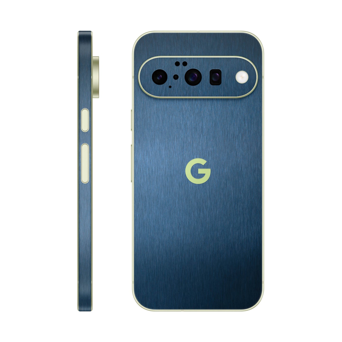 Folie de protectie Google Pixel 10, eSkins Elegans, Skin Metalic Albastru