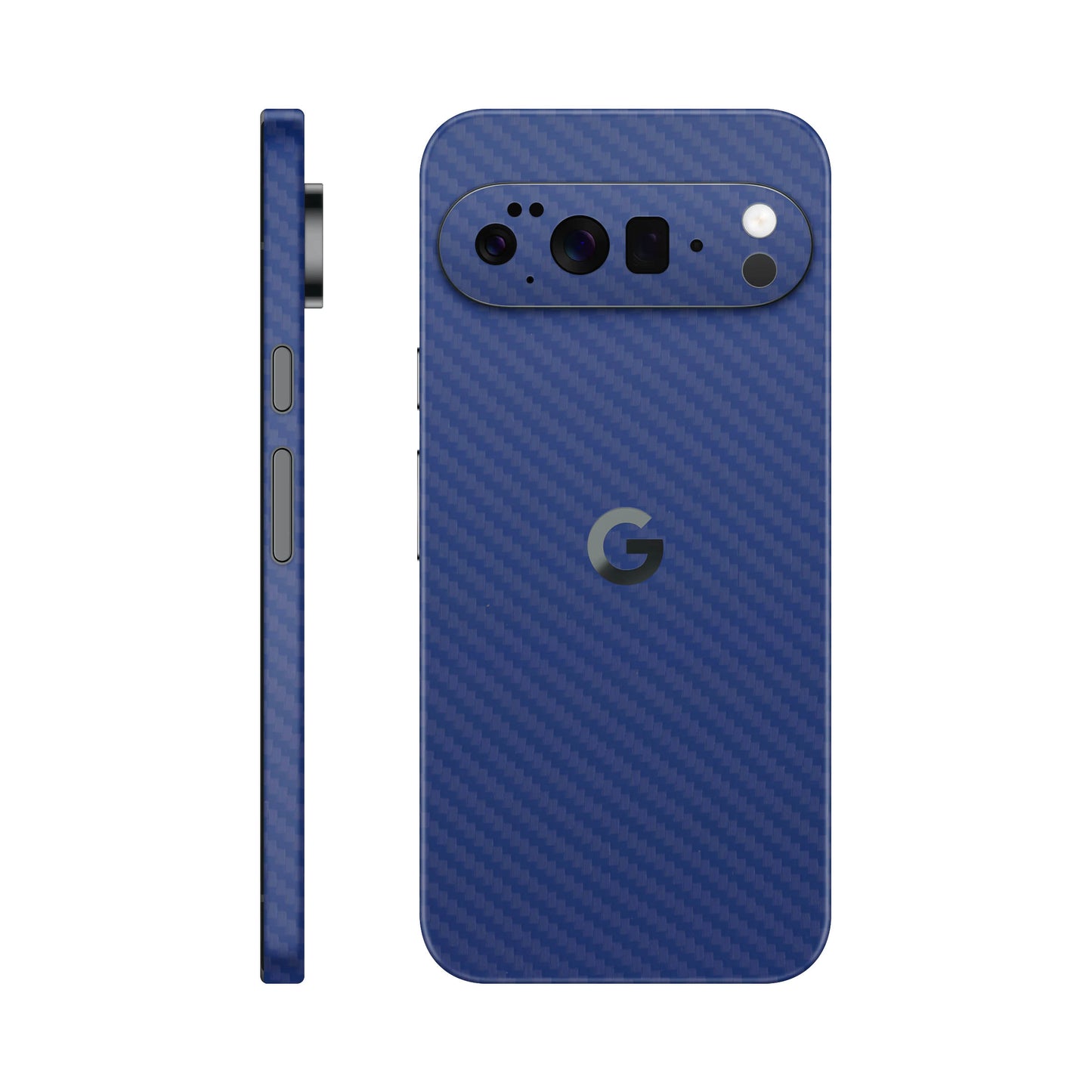 Folie de protectie Google Pixel 10 Pro, eSkins Elegans, Skin Carbon Albastru