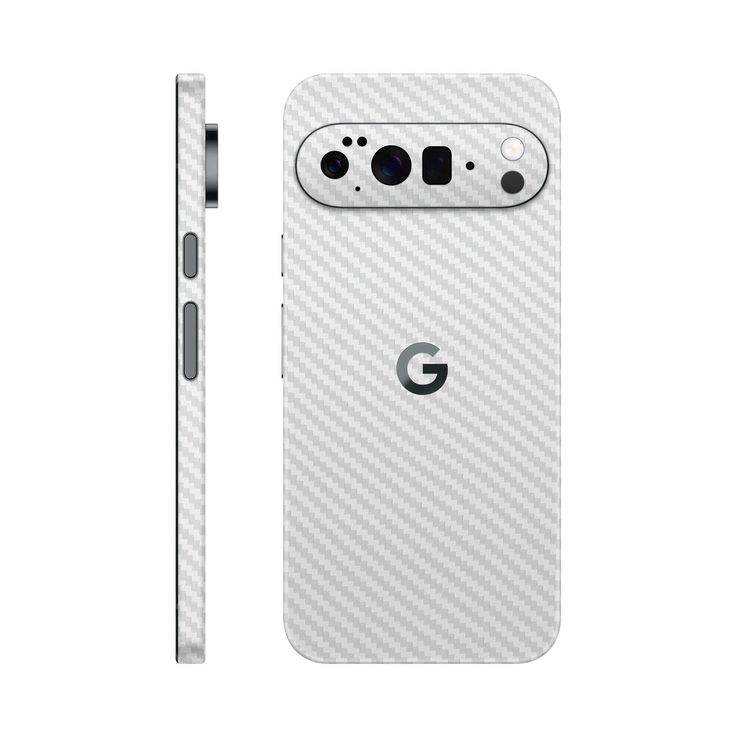 Folie de protectie Google Pixel 10 Pro, eSkins Elegans, Skin Carbon Alb