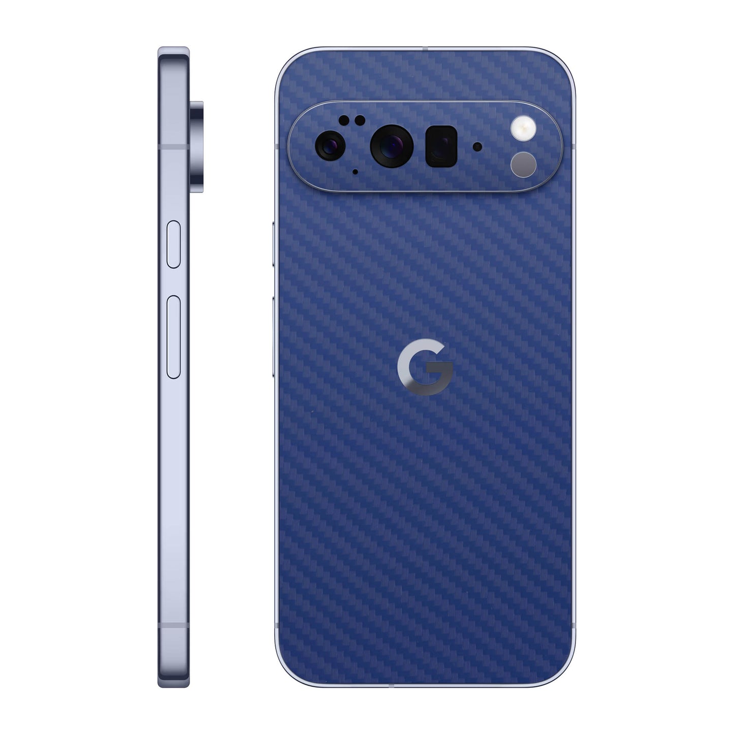 Folie de protectie Google Pixel 10 Pro XL, eSkins Elegans, Skin Carbon Albastru