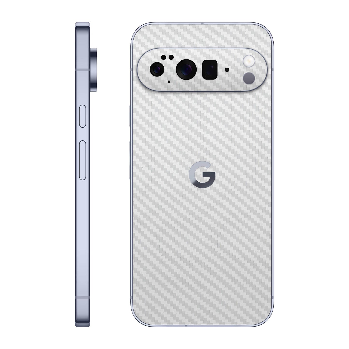 Folie de protectie Google Pixel 10 Pro XL, eSkins Elegans, Skin Carbon Alb