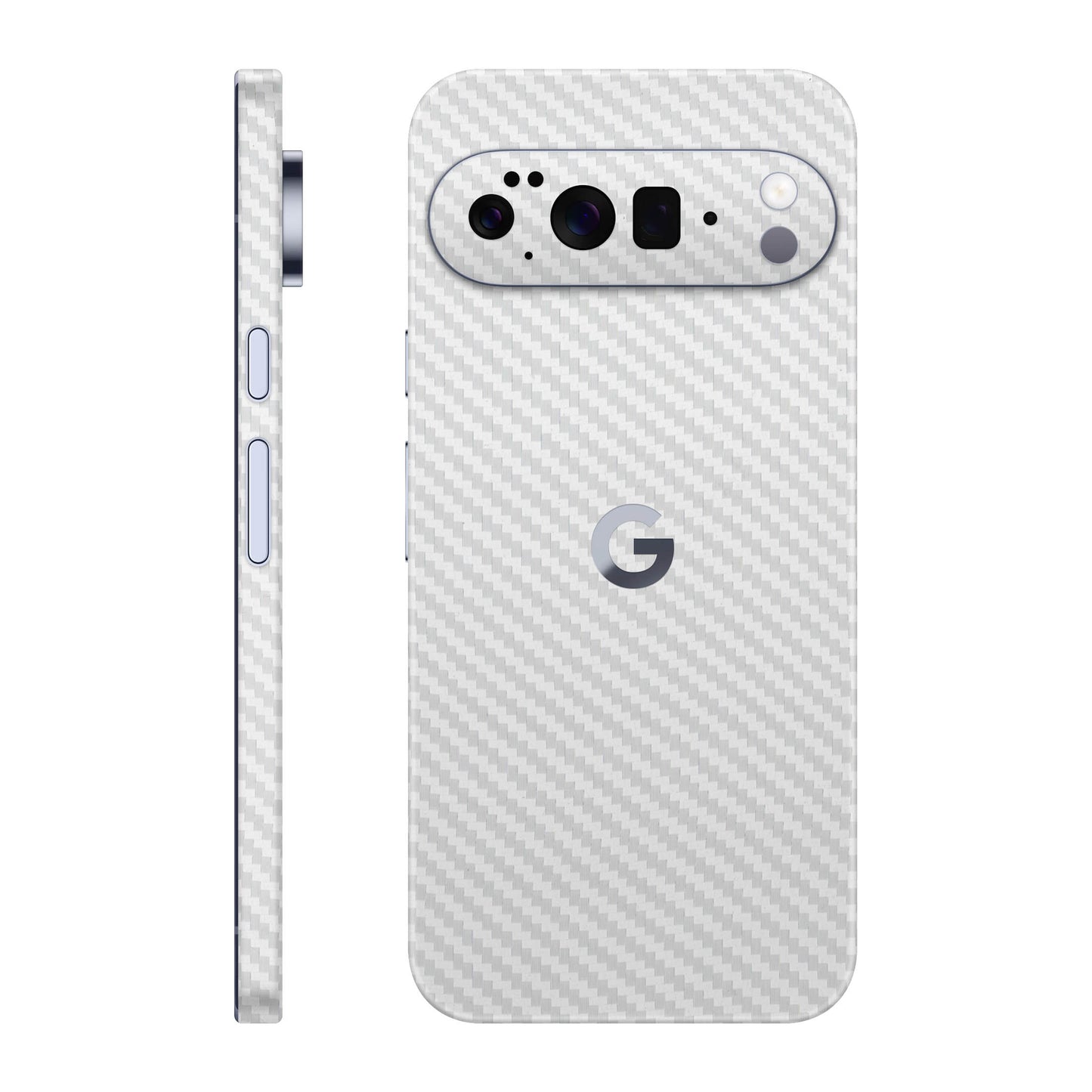 Folie de protectie Google Pixel 10 Pro XL, eSkins Elegans, Skin Carbon Alb