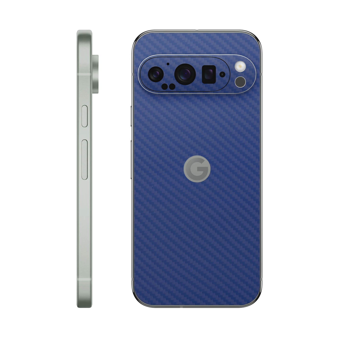 Folie de protectie Google Pixel 9 Pro, eSkins Elegans, Skin Carbon Albastru