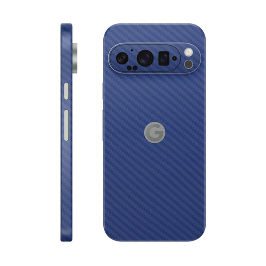 Folie de protectie Google Pixel 9 Pro, eSkins Elegans, Skin Carbon Albastru